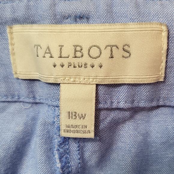 Talbots Plus Size 18W Light Blue Capri Pants Lightweight - Picture 5 of 11